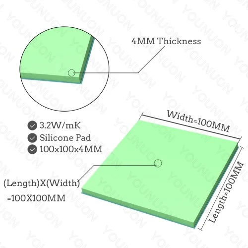 2PCS 100X4MM verde
