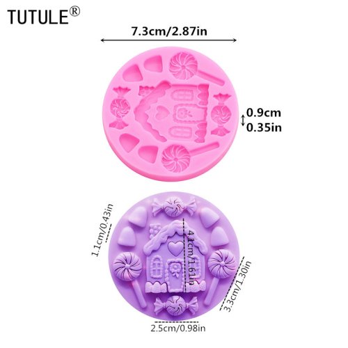 Immagine di Stampo natalizio con piccola campana Serie natalizia Fondente Zucchero Cupcake Stampi in silicone ar...