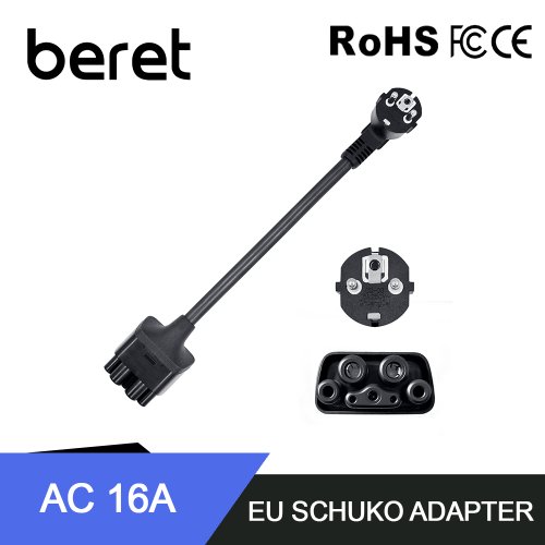 Immagine di Adattatore NEMA per Tesla EU 16A Adattatore Schuko Gen 2 Connettore mobile universale con cavo TPE Modello S/Y/X/3 Connettore EV