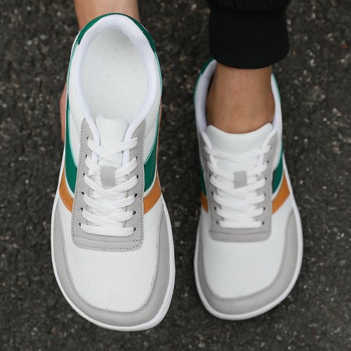 Image of Comfortable Wide Toe Men's Casual Sneakers with Soft Sole and Breathable Mesh for Everyday Wear – Unisex Barefoot Walking Shoes 2025