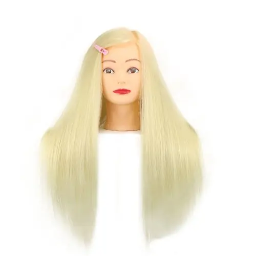 Image de Tête de Mannequin 26 Pouces avec Cheveux Humains Réels