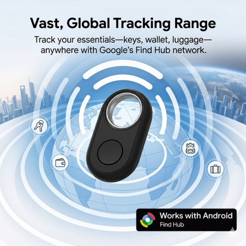 Slimme GPS-tracker voor Samsung, Xiaomi en Android-apparaten – Werkt met Google Find My Device en Bluetooth – Anti-verloren Smart Tag voor mobiele apparaten en persoonlijke bezittingen