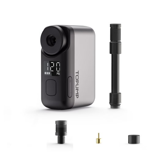 Imagen de TOPUMP TB2 PRO Mini bomba eléctrica portátil para bicicleta Inflador de neumáticos inalámbrico 120PSI Max 450mAh batería con pantalla de carga rápida