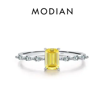 Image de Bague Émeraude Rose & Jaune en Argent Sterling 925