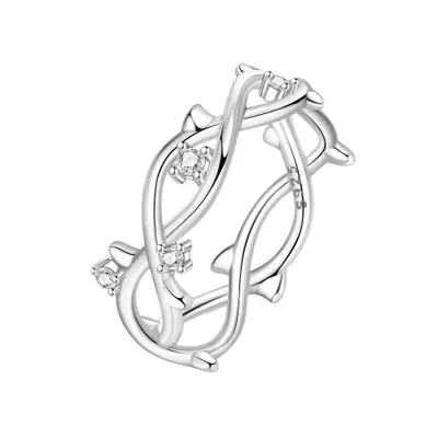 Image de Bague Fleur Violet Iris en Argent Sterling 925