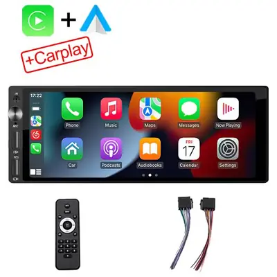Image de Autoradio 6.9" CarPlay & Android Auto - Écran tactile HD, Bluetooth, USB