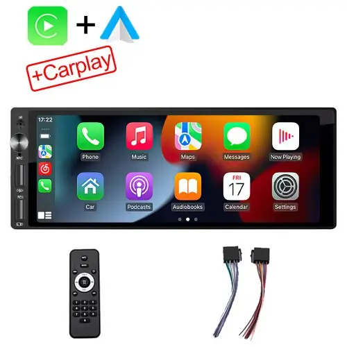 Image de Autoradio 6.9" CarPlay & Android Auto - Écran tactile HD, Bluetooth, USB