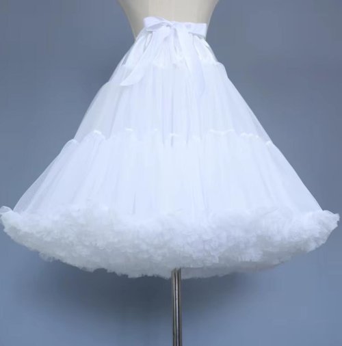Imagen de Enaguas de Crinolina para Novia y Fiesta: Falda Interior Tutú Blanco y Negro para Baile de Ballet, Eventos Especiales y Bodas