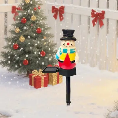 Image de Bonhomme de Neige Lumineux Solaire - Décoration Noël Étanche