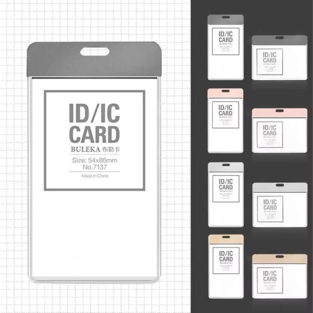 Image of New Fashion Id Ic Card Breakaway Badge Holder Clear Badge Holder Work Card Without Lanyard Acrylic With Metal Material