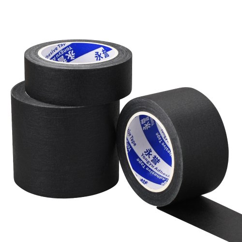 Image of Premium Black Painter's Tape - 10 Rolls of 20m Adhesive Masking Tape for Home, Office, School, DIY Projects, and Art Crafts