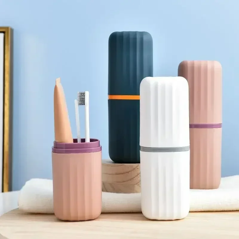 Afbeelding van Natuurlijke Draagbare Tandenborstelhouder met Herbruikbare Reisetui voor Outdoor en Zakenreizen – Compleet Reisaccessoire voor Mondhygiëne