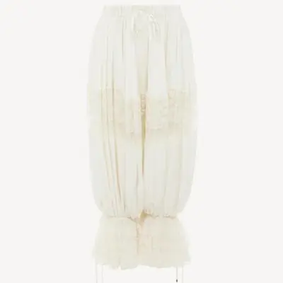 Image de Pantalon Capri Dentelle Florale Femme