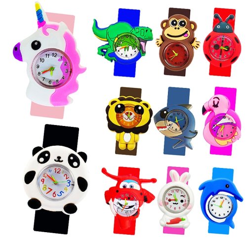 Afbeelding van Jongens Meisjes Horloges Baby Kleuterschool Party Gift Kinderen Studie tijd Speelgoed Horloges Slap Armband Klok Cartoon Kinderhorloges