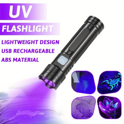 Afbeelding van Mini UV Zaklamp – Oplaadbaar & Multifunctioneel Zwartlicht