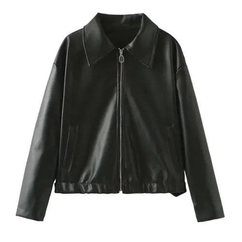 Image de Veste en Cuir Femme - Style Streetwear Tendance