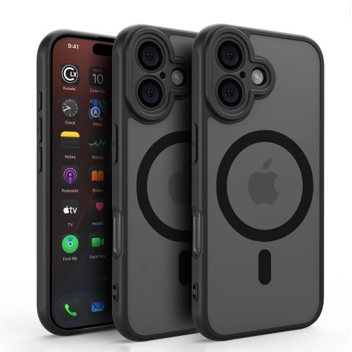 Custodia Rigida Trasparente Opaca per iPhone 12, 13, 14, 15, 16, Pro, Max, Mini – Protezione Antiurto di Lusso con Design Elegante e Resistente