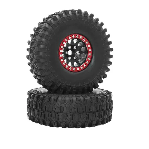 2pcs zwart rood