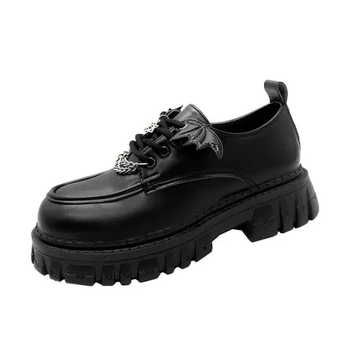 Image de Chaussures Gothiques Punk à Ailes de Démon - Style Vintage & Robuste