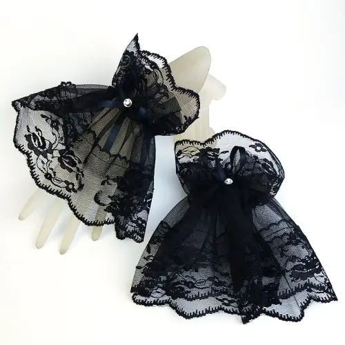 Image de Manchettes Dentelle Volants - Accessoire Élégant pour Pulls & Vêtements