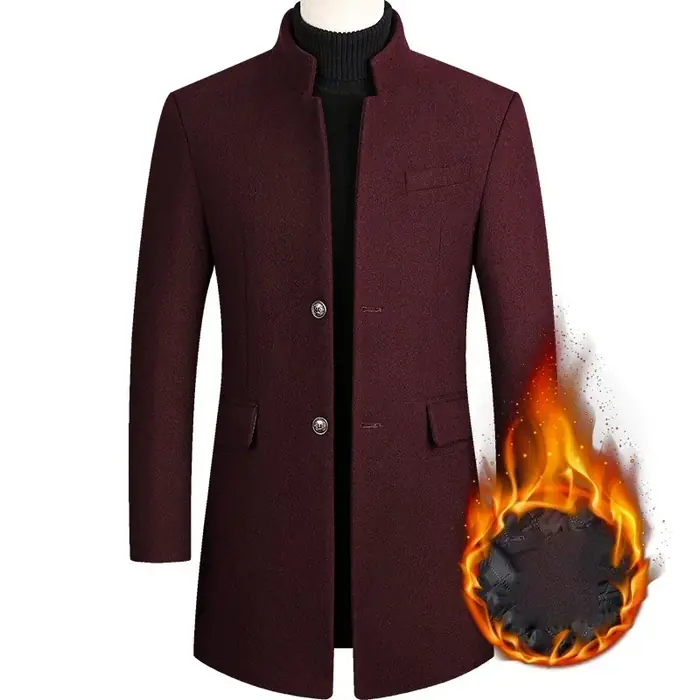 Image de Manteau Trench Homme Style Chinois - Élégant & Confortable