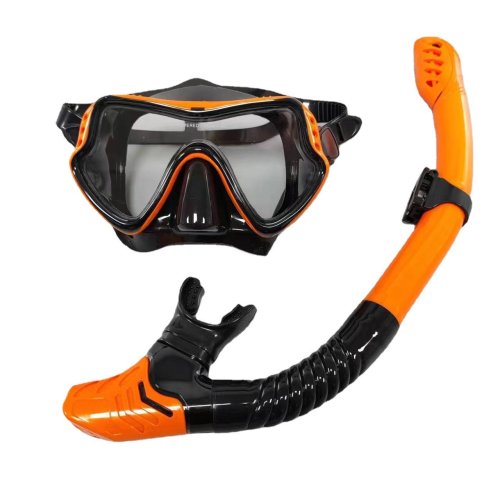 Bild von Professionelle Silikon-Tauchmaske mit UV-Schutz und wasserdichter Schnorchelausrüstung für Erwachsene – Hochwertige Schwimmbrille für Männer und Frauen
