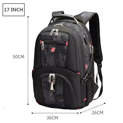 Immagine di Zaino Uomo Impermeabile con Porta USB - Capacità Elevata per Laptop 20"