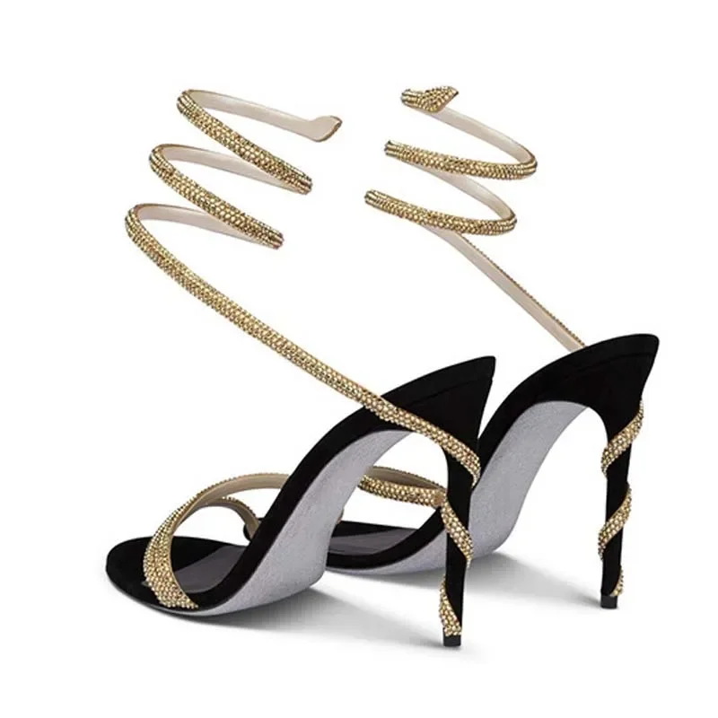 Immagine di Sandali con Tacco Alto in Cristallo - Stile Sexy e Elegante
