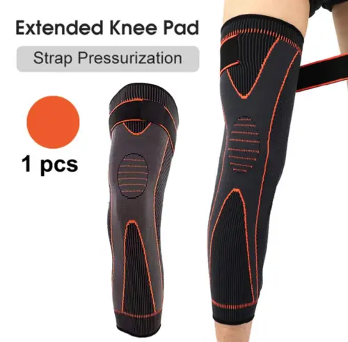 Image de Genouillères Élastiques avec Manches Longues - Protection Chaude pour Course à Pied