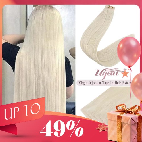 Immagine di Estensioni Capelli Umani Vergini con Nastro Invisibile – 12 Mesi di Durata, Grado 10A, Senza Cuciture, Per Iniezione a Trama della Pelle, 2-5g Pezzi