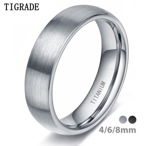 Afbeelding van Minimalistische Titanium Ring voor Mannen & Vrouwen - Zilver/Zwart