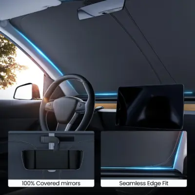 Image de Pare-soleil pliable pour Tesla Model Y & Model 3