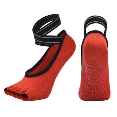 Image de Chaussettes Pilates 5 Orteils Antidérapantes pour Femmes