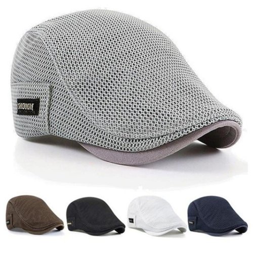 Imagen de Boina Transpirable de Malla Fina con Protección Solar UV, Gorro Plano Estilo Newsboy para Hombre y Mujer, Diseño Moderno y Ligero Ideal para Actividades al Aire Libre