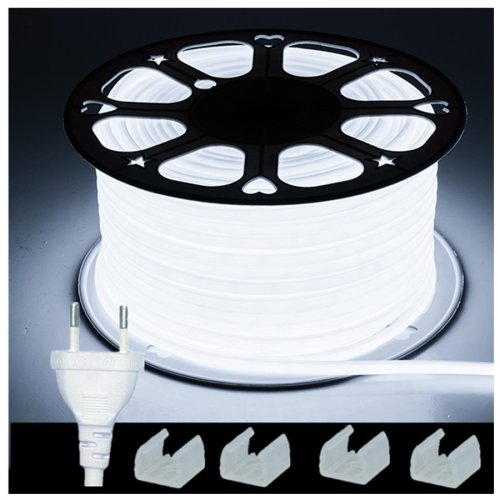 Afbeelding van 30M 220V COB LED-striplicht RA90 Superhelder 288LEDs / m Flexibele buitenlamp IP67 Waterdichte LED-strip met 220V EU-stekker