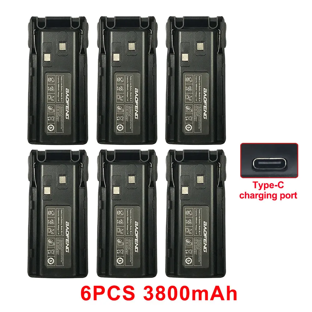 6Pcs-3800mAh batería