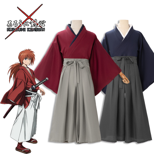 Afbeelding van Himura Kenshin Cosplay Kostuum - Volledige Samurai Set