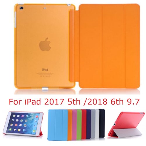 Afbeelding van Slim Coque voor iPad 2018 2017 9.7 iPad 5 6e Case Flip A1822 A1893 Stand Transparant PVC Stand Funda voor iPad 2018 9.7 ''Cover