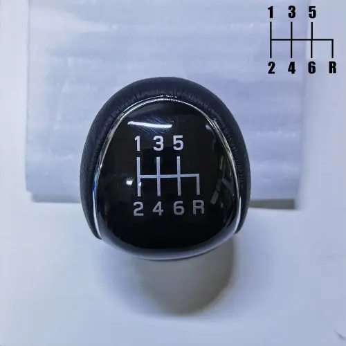 Image de Pommeau de Levier de Vitesse en Cuir - pour Ford Mondeo, Focus, Kuga, Galaxy
