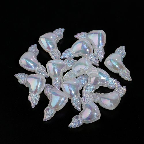 Image de Perles Cœur Acrylique Lumineuses - 10 Pièces