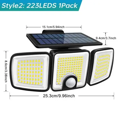 Image de Lampe Solaire Extérieure Ultra Lumineuse avec Capteur de Mouvement