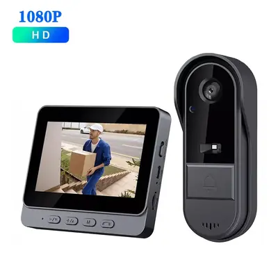 Image de Sonnette Vidéo Wi-Fi 1080p avec Vision Nocturne