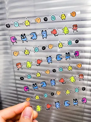 Image de Stickers Ongles Kawaii Y2K - Animaux de Compagnie Pixel