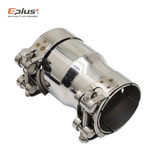 Imagen de Adaptador Reductor Universal de Acero Inoxidable para Silenciador de Escape de Moto y Coche, Conexión Soldada de 54mm a 77mm