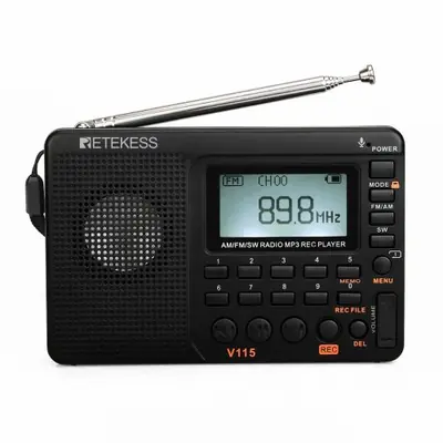 Image de Radio FM/AM Portable Rechargeable - Mini Radio Numérique avec Enregistrement et TF