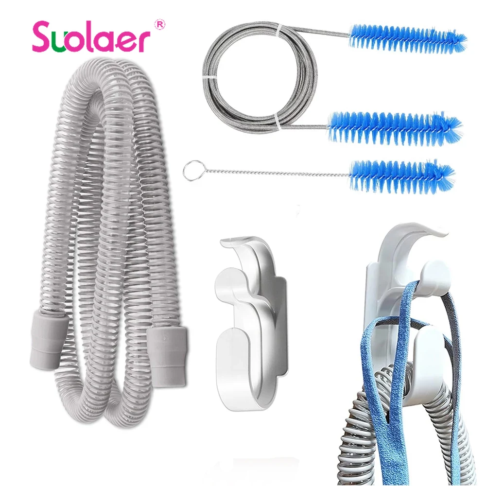 Bild von CPAP-Schlauch-Set mit Halter & Reinigungsbürste – Sauber & Ordentlich