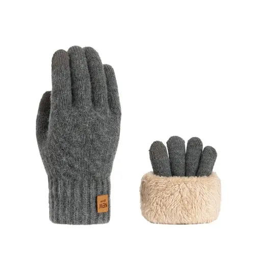 Image de Gants Hiver Chauds avec Écran Tactile - Noir