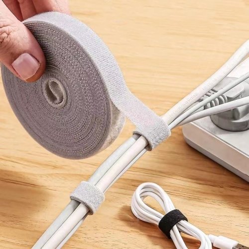 Afbeelding van Kabelorganizer van 1,5 meter met draadhaspel en snoerbeheerbanden – Ideaal voor oortelefoon, muis, iPhone, Xiaomi en Samsung