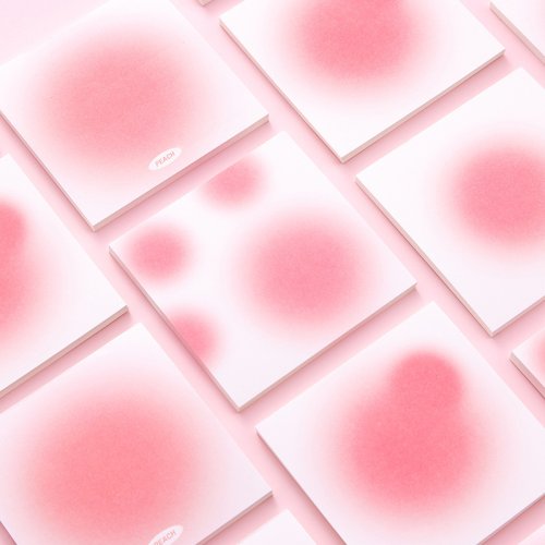 Zdjęcie Kawaii Karteczki Samoprzylepne z Gradientowym Kolorystycznym Designem – Urocze Notatki do Biura i Szkoły