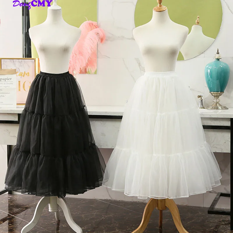 Imagen de Enagua Larga Vintage de Tul Esponjoso para Novia - Crinolina Hinchada con Tutú, Ideal para Vestidos de Boda y Cosplay Nocturno
